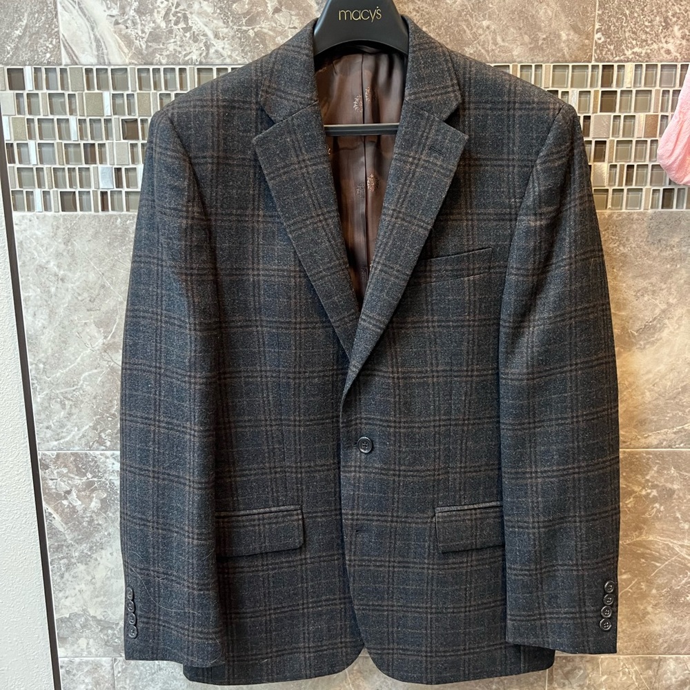 Lauren Ralph Lauren Sport Coat 38R black plaid